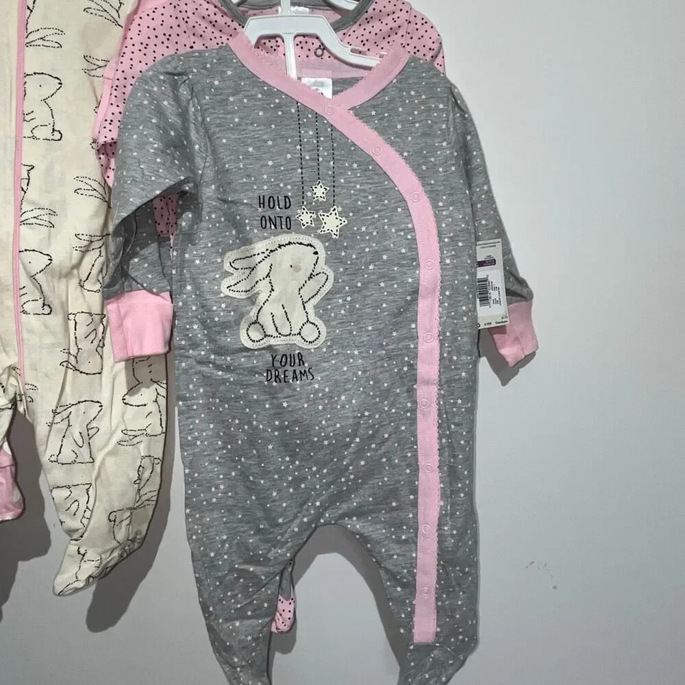 Gerber Baby‎ Girl's Multicolor One Piece Bodysuits Size 0-3 Months NWT Set of 4